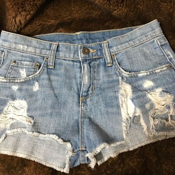 Carmar Distressed Denim Cut-Offs - Picture 2 of 8
